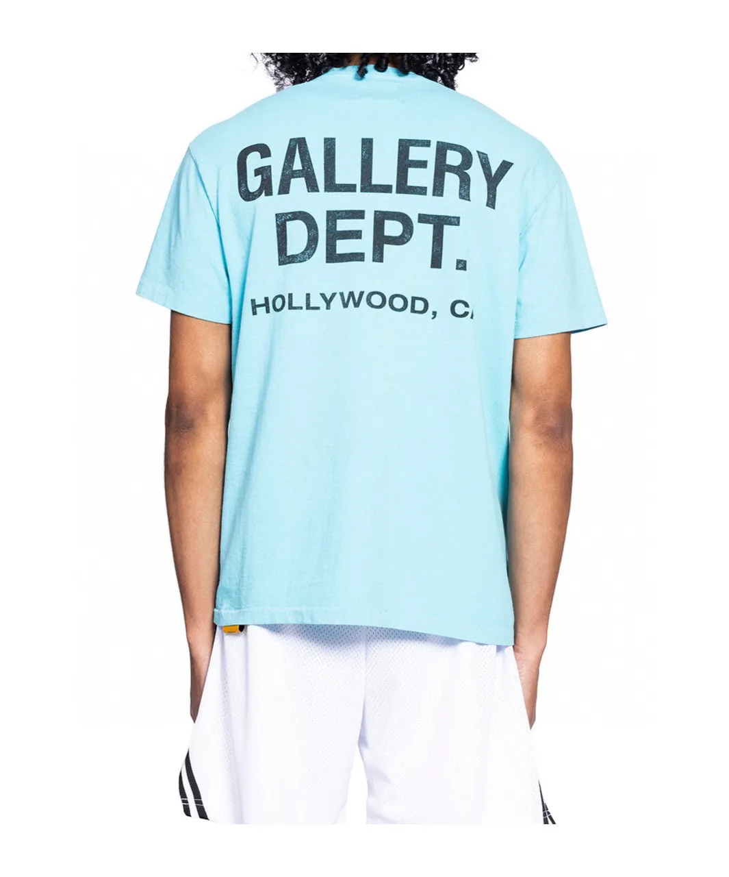 GALLERY DEPT. VENICE COURT SHORTS English mesh shorts Logo webbing wide-leg basketball shorts Black and white S-XL Original molding Loose wide-leg version American boys' first choice Breathable mesh fabric Superimposed soft material inside Comfortable and easy to match Custom-woven original consistent webbing/main mark/component wash mark Details are enlarged to follow